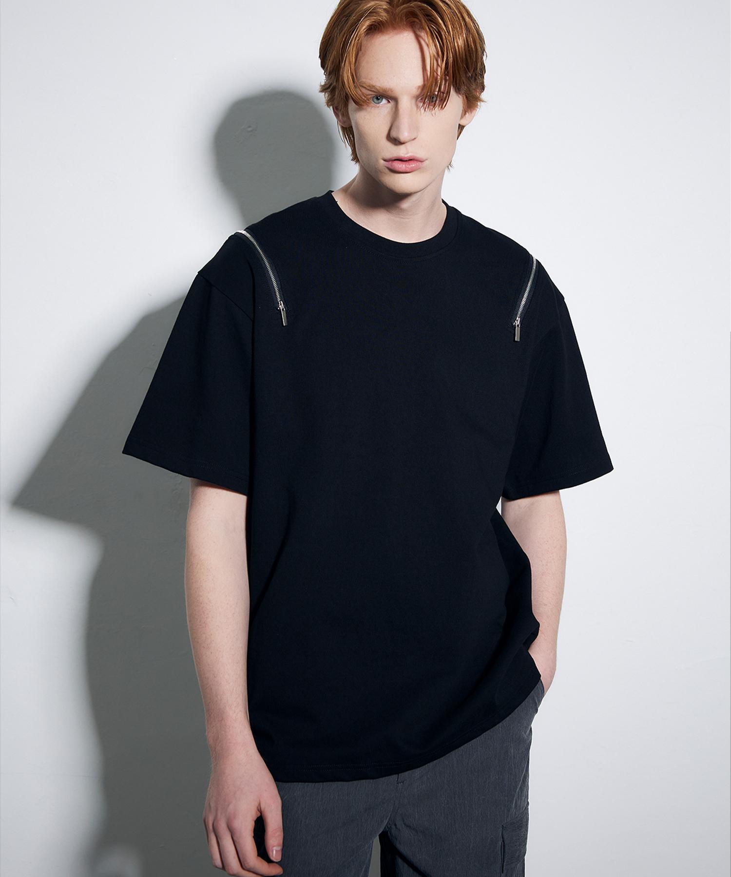 Episode Untitled Double Zipper T-Shirt_Black Black/2