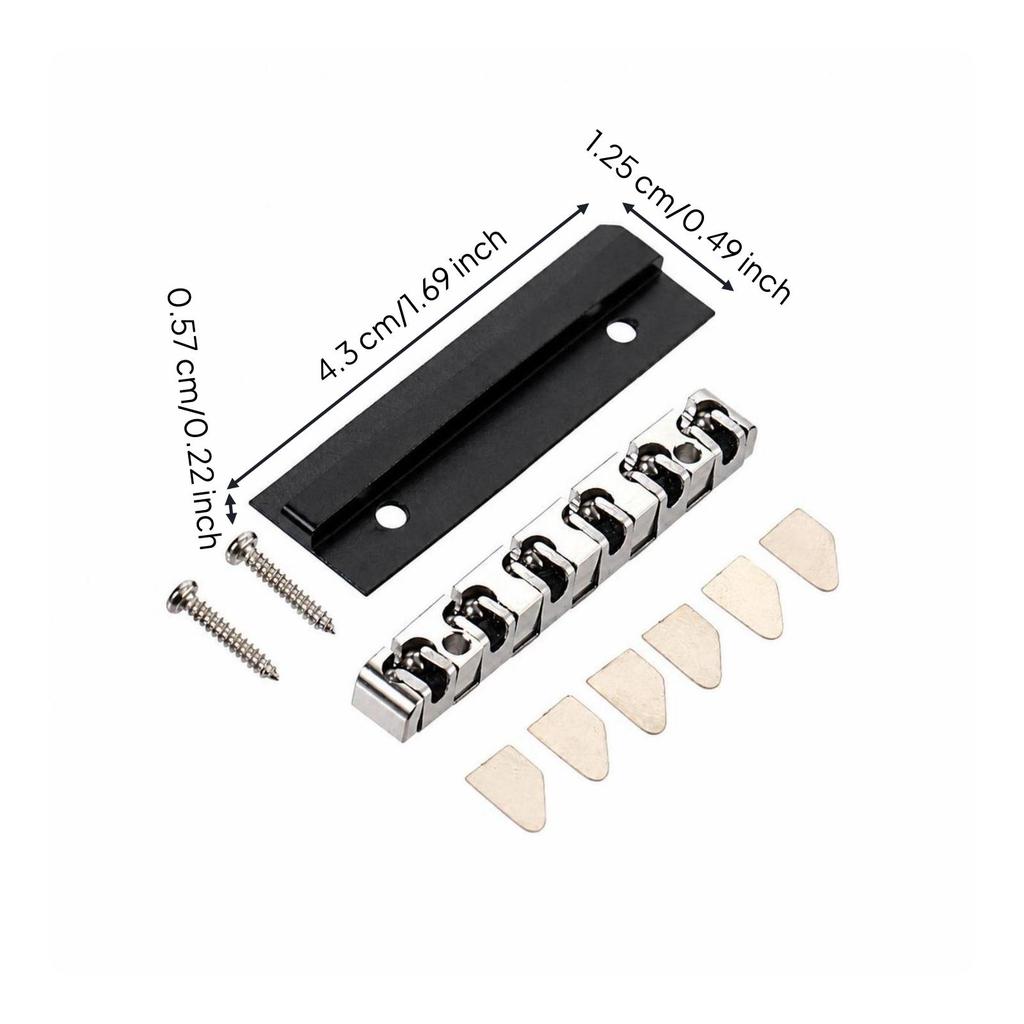 Guitar Nut Assembly Replacement with Shims Metal for Luthier