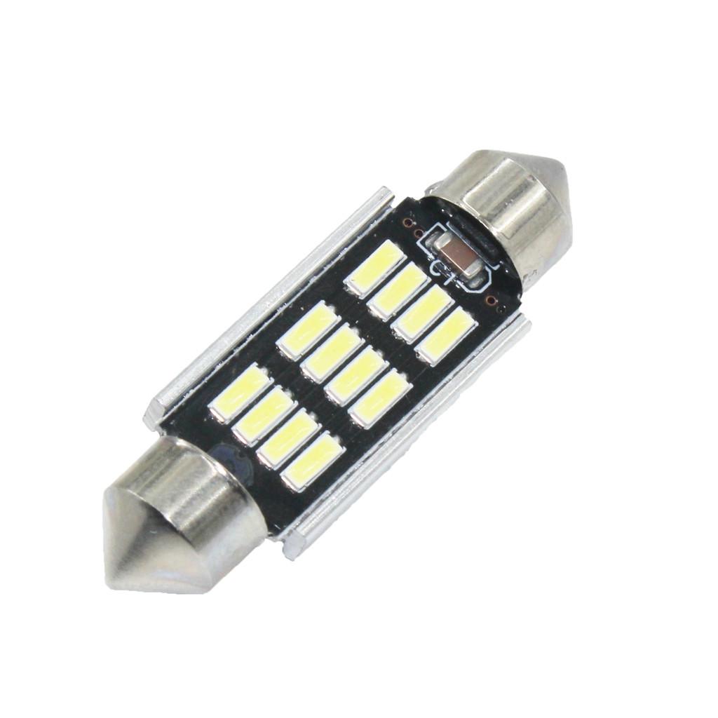 2 vnt. 39 mm LED lemputė 6500K balta SMD automobilio kupolo dvipusė skaitymo lempos stogo lemputė