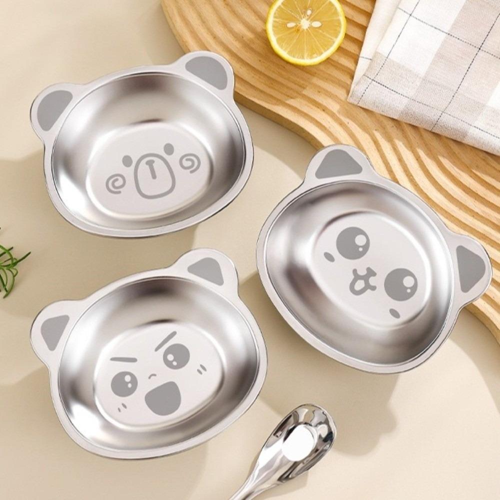 Cute Bear Design Kid Meal Bowl Anti Scalding Salad Bowl Portable Kid Dinner Bowl  Tableware