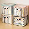 Foldable Book Box Student Dormitory Classroom Book Organizer Transparent Waterproof Book Organizing Storage Box Pouch