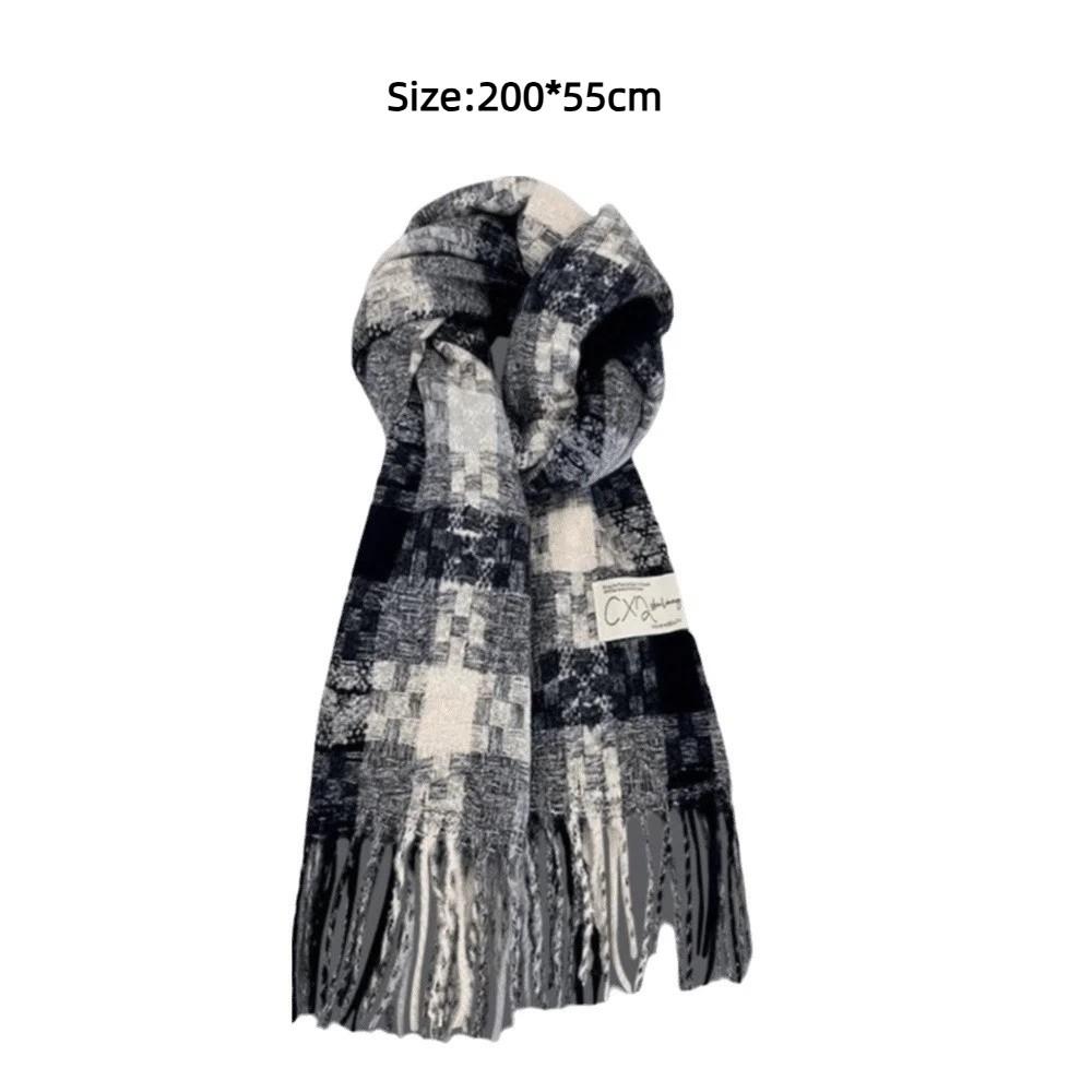 Imitation Cashmere Winter Scarf Windproof Warm Shawl Wrap Fashion Knitted Scarf Autumn