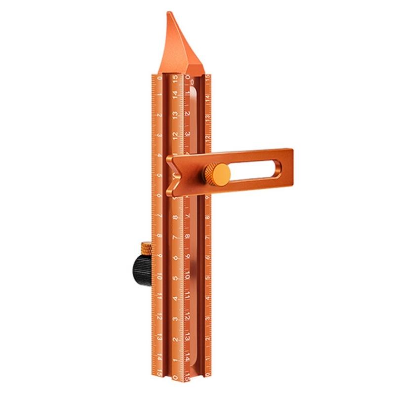 

Magnetic 4Sided Scribing Tool with Double Head Marking Function Clear Scale Guiding Ruler for Accurate Measuring 1