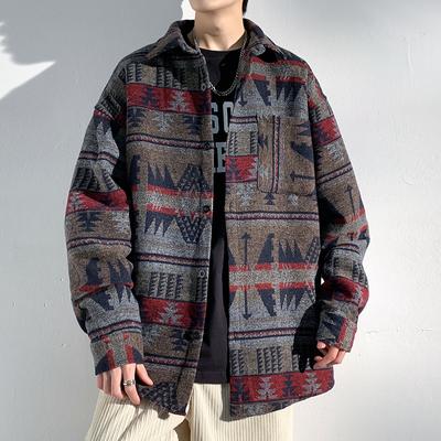 Heren wollen jas, grote maat, casual, knappe top, herfst, wollen jas, nieuwe trendy, veelzijdige, college-stijl jas
