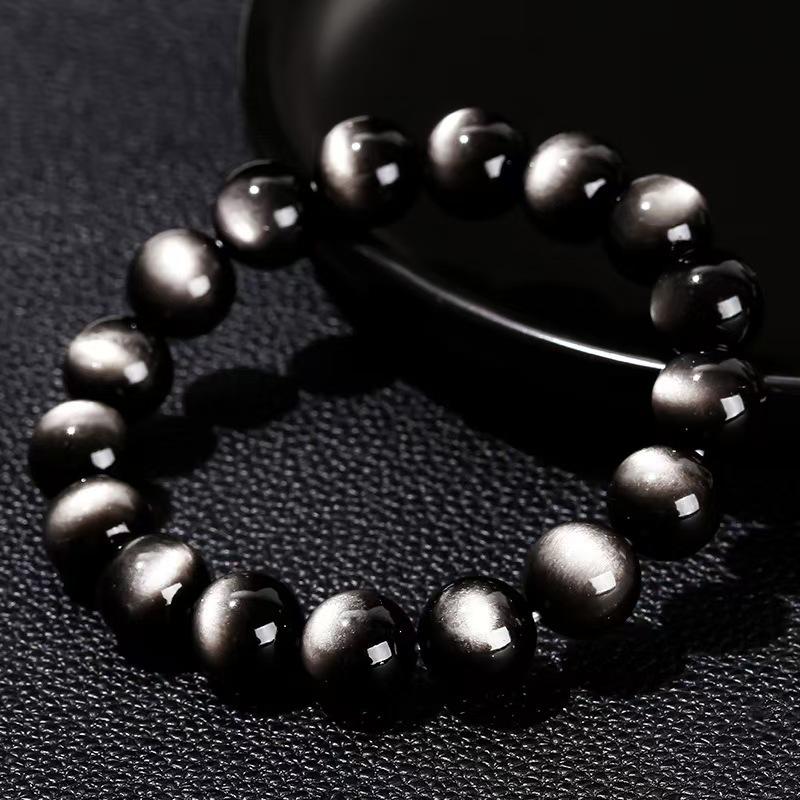 

Высококачественный браслет из обсидиана: Унисекс Талисман на удачу и процветание