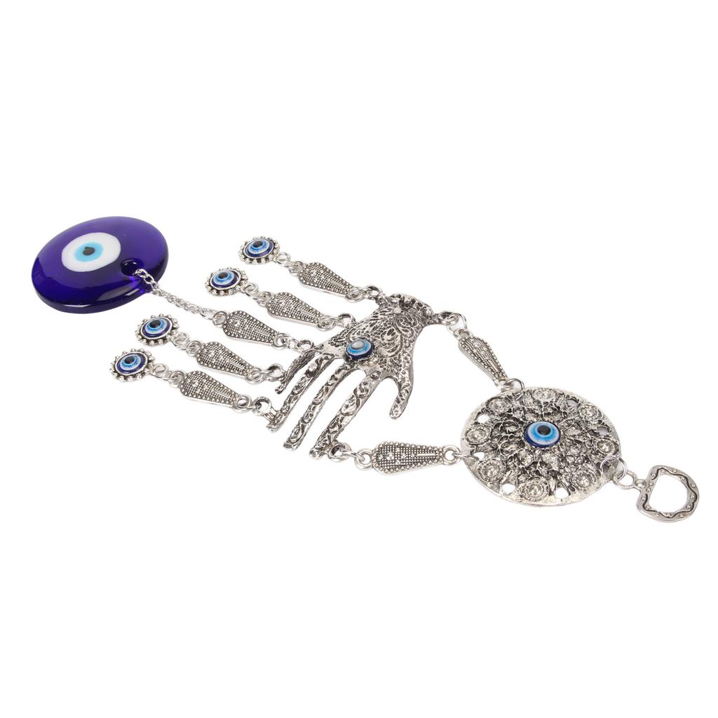 Eye Hanging Ornament Retro Style Lucky Fortune Vibrant Alloy Coloured Glaze Blue Eye Ornament for Car Bedroom Office