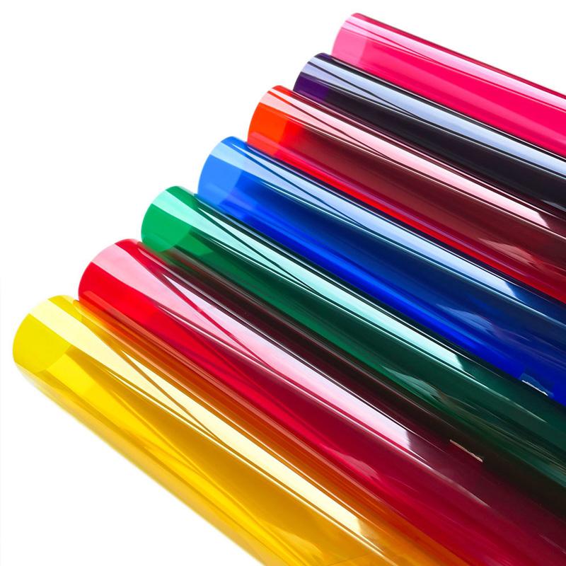 2Pcs Heat Insulation Light Filter PVC Sunscreen Cellophane Window Glass Transparent Plastic Sheet