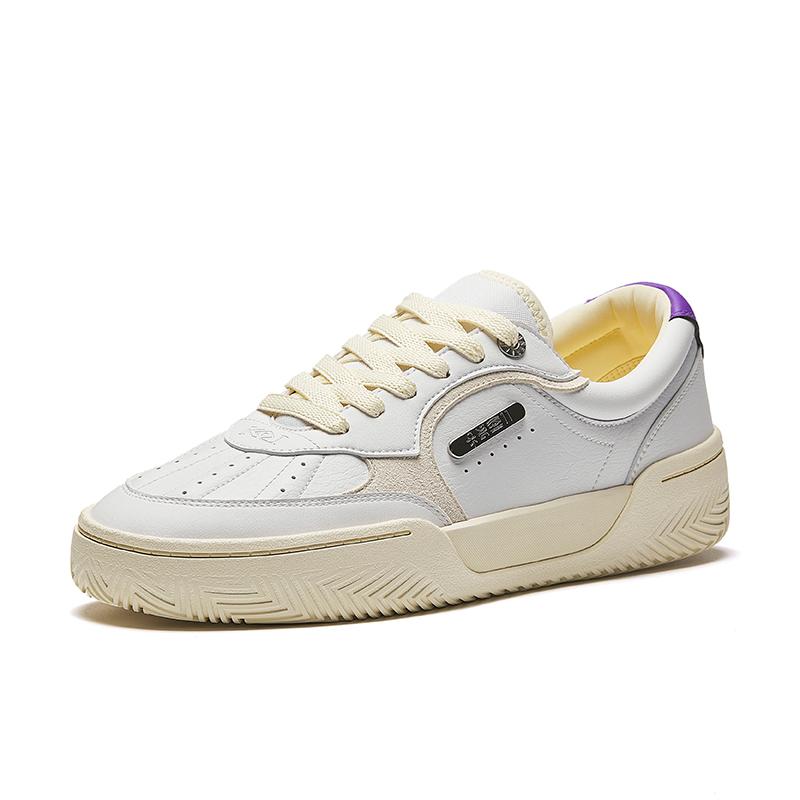 New Anta Owen Hélà TRIBE Cushioning, Wear Resistant Low Top Skateboard Shoes Unisex White Gray Purple 112531805SF-2