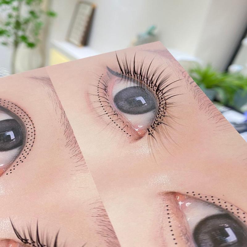 8/40 Stück Wimpern Übungsaufkleber, Wimpern Trainingsaufkleber, Wimpern Applikationstrainer Aufkleber, Simulierte Augenform