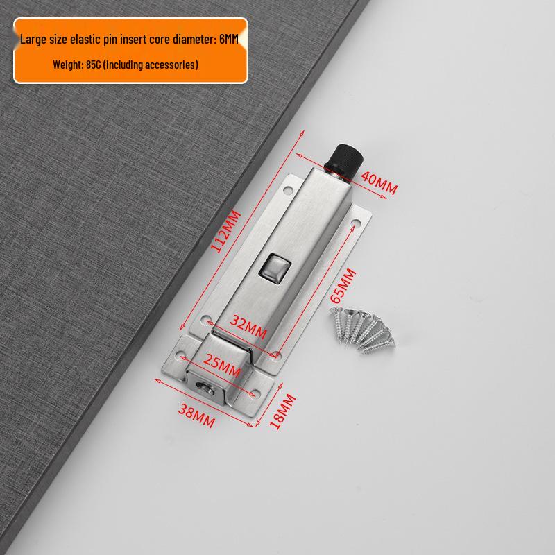 Stainless Steel Automatic Spring Bolt for Small Doors and Windows - Surface Mounted Latch for Wooden and Bathroom Doors