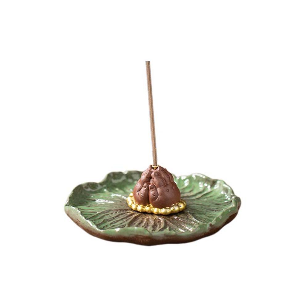 Frog Turtle Crab Animal Lotus Incense Burner Ceramics Sleep Aid Lotus Tabletop Incense Base Zen Chinese Style Desk Decor
