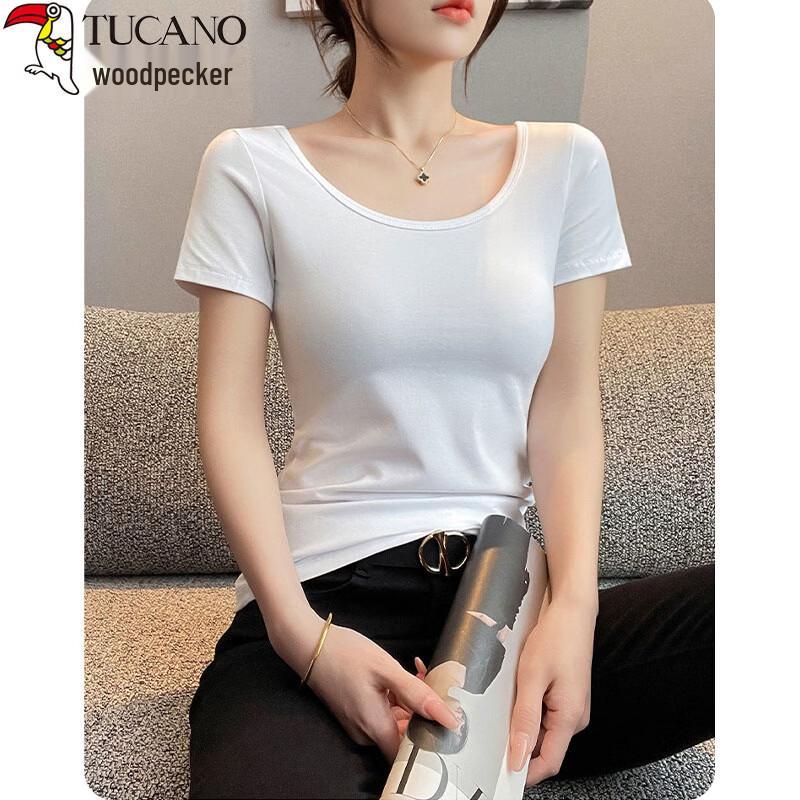 Woodpecker Women's Slim Fit U-Neck Short Sleeve T-Shirt