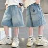 Boys' Summer Denim Shorts 2026 - Trendy Mid-Length Capris for Kids