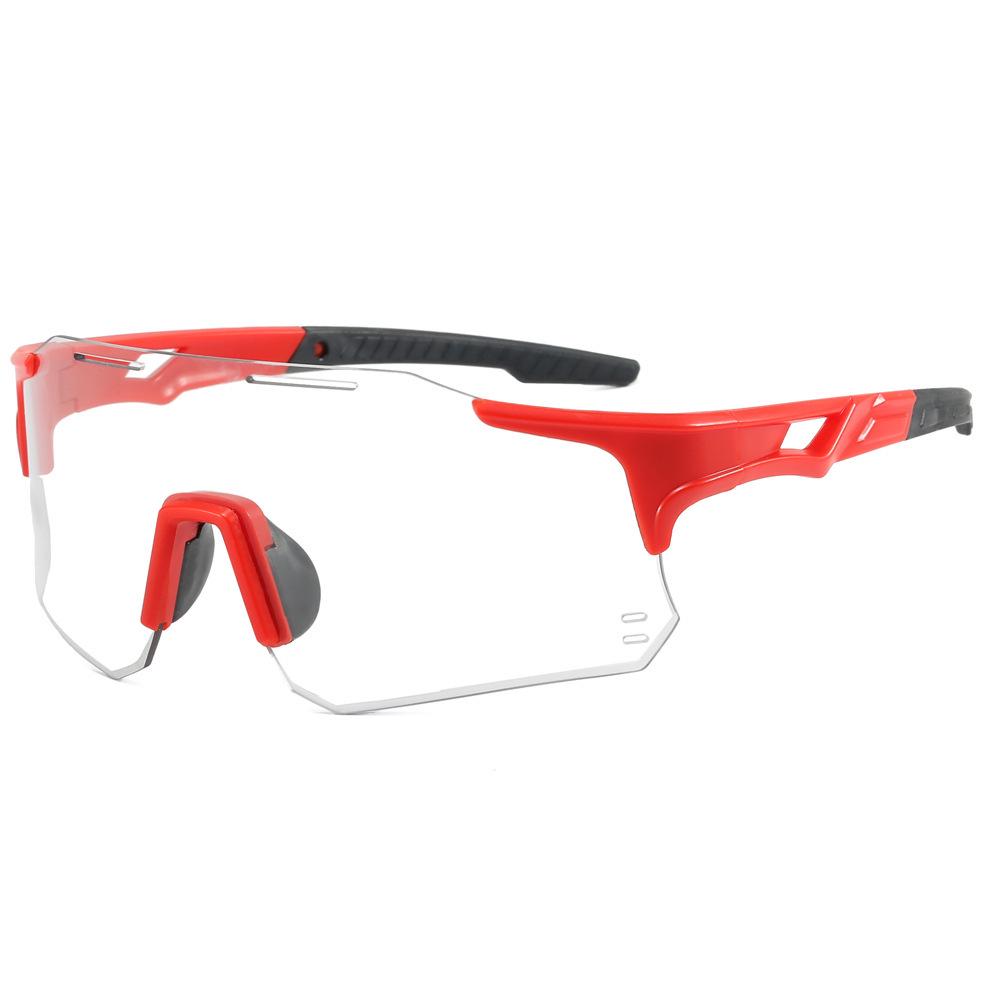 Winddichte bunte rahmenlose photochrome Radsport-Sonnenbrille für Tag- und Nachtgebrauch
