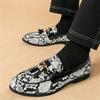 New Snake Skin Pattern Patte Loafers for Men's Pointed Tassels Shoes Male Designer Formal Wedding Dress Homecoming Footwear