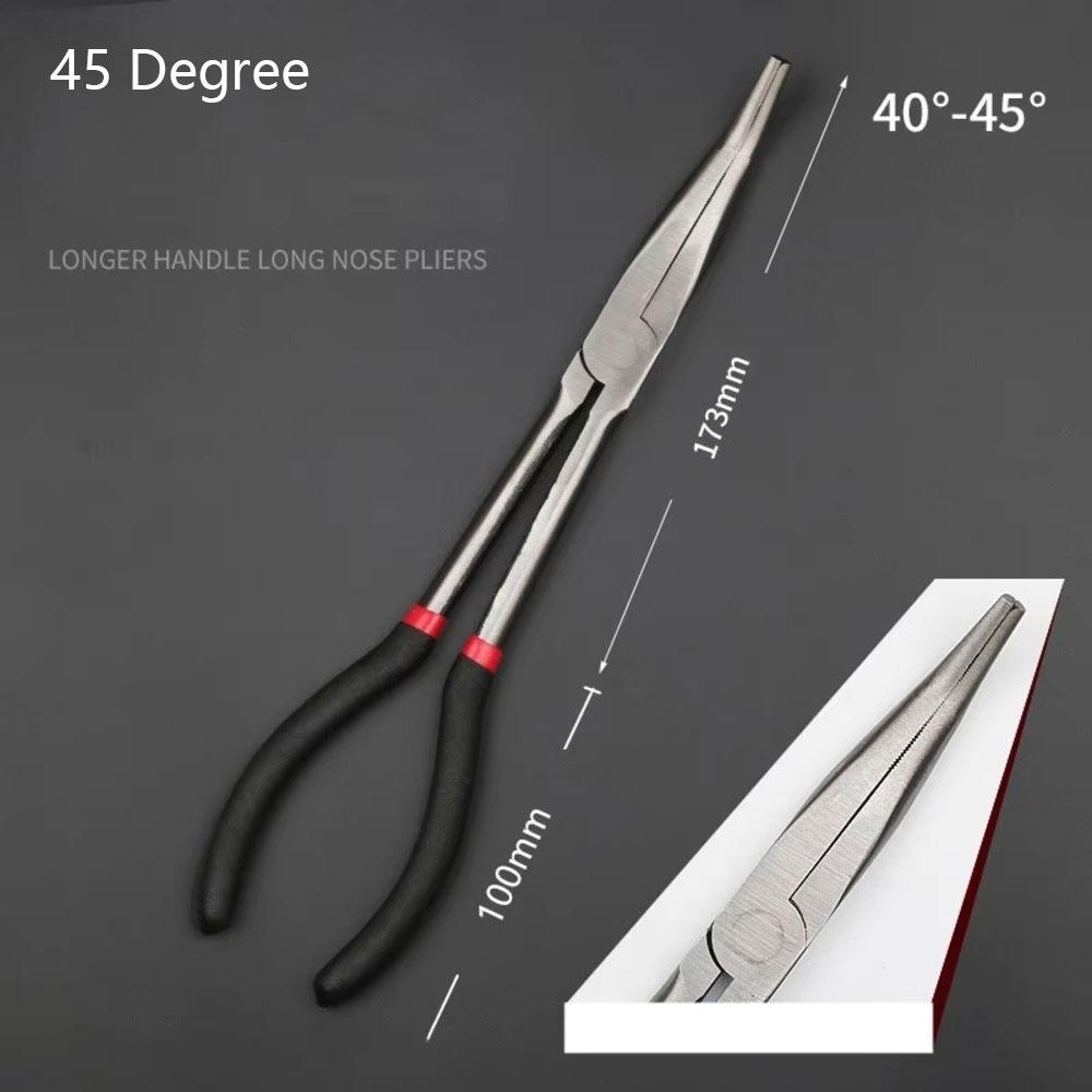 1Pcs 11 Inch Long Nose Pliers Plug Puller Pliers  for Metalworking and Precision Gripping