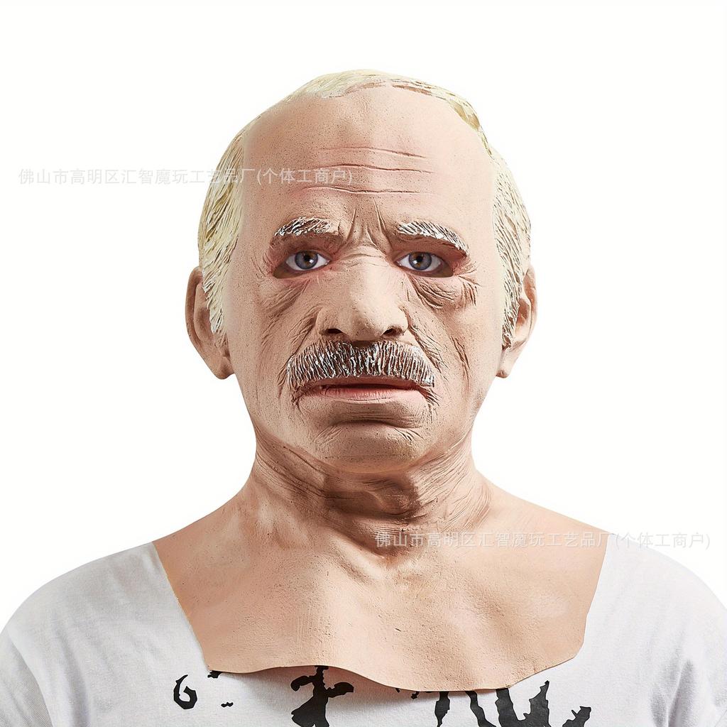 Hot-selling Halloween masks for the elderly, realistic and funny old man headgear