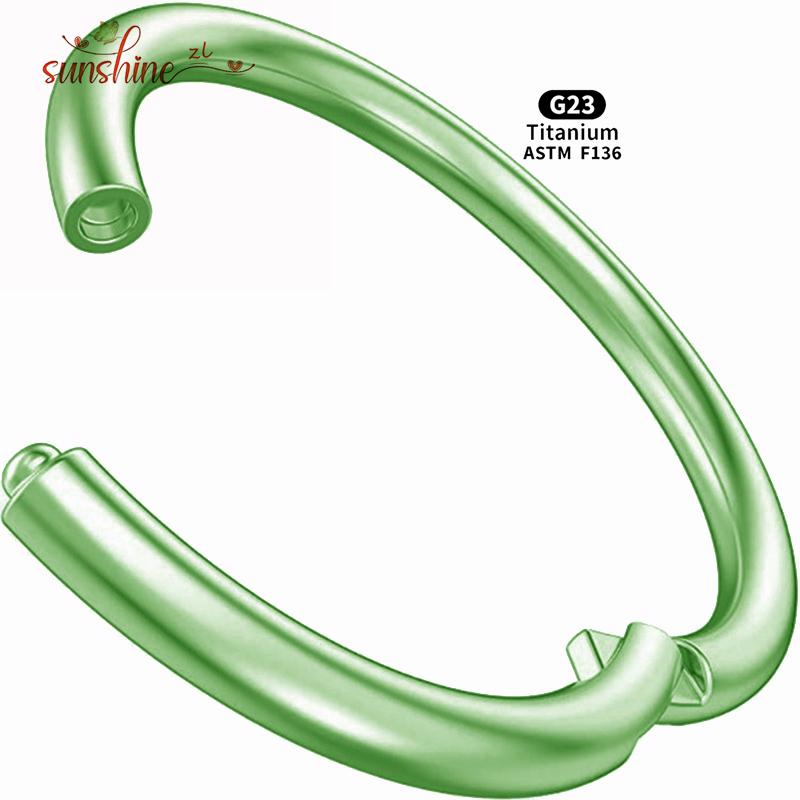 5PCS G23 Titanium Nose Piercing Implant Grade 12G 14G 16G 18G 20G Clicker Diaphragm Tragus Piercing Body Jewelry