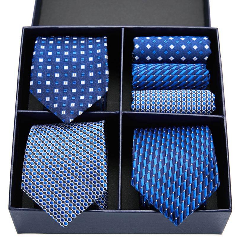 Men'S Formal Tie Bow Tie Pocket Towel 7-Piece Suit High-End Suit Small Square Scarf Retro Pattern Groom Wedding