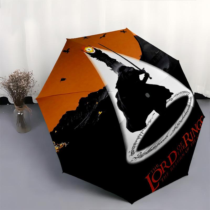 1pc The Return of the King Automatic Folding Umbrella - Compact 8-Rib Design, Durable Plastic & Iron1109L