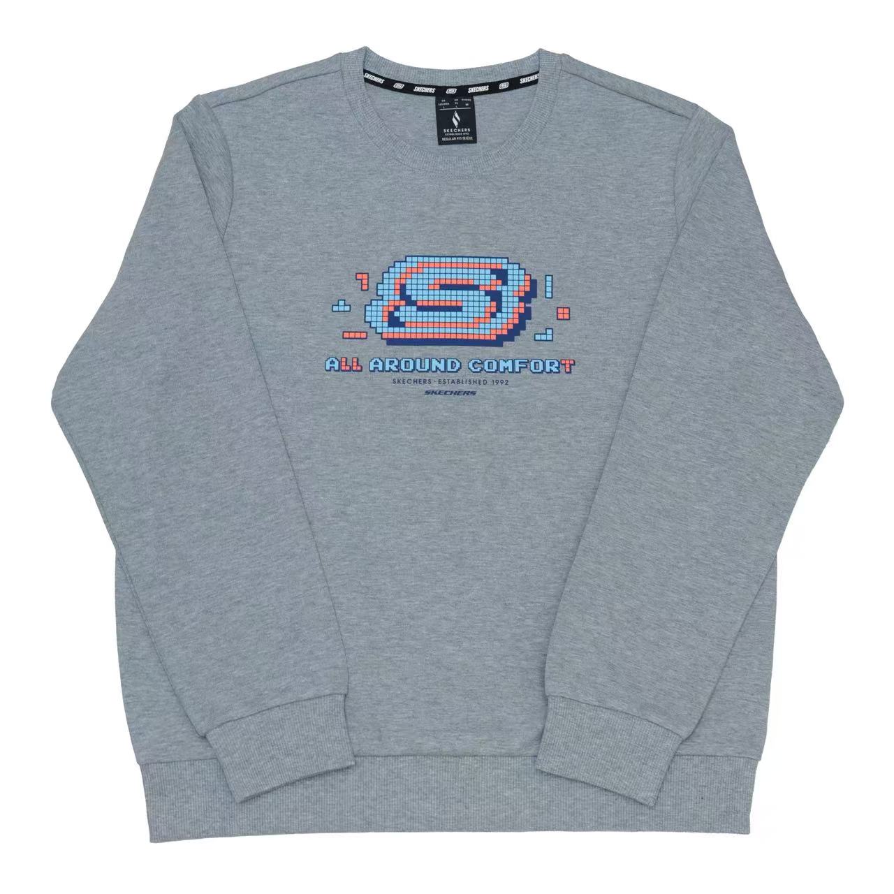 Skechers Trendy Versatile Printed Letter Logo Sports Casual Comfortable Crew Neck Sweatshirt Women sweatshirt RF-L223W913-00RP L