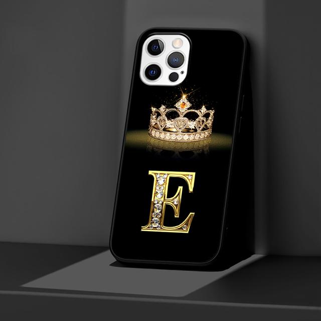 

Чехол с надписью Diamond Crown для Apple Iphone 14 11 13 12 Pro Max Xr 7 8 +Se 2020 Xs 6 6s Plus 5 5S, черный силиконовый чехол для телефона iPhone 13 Pro Max