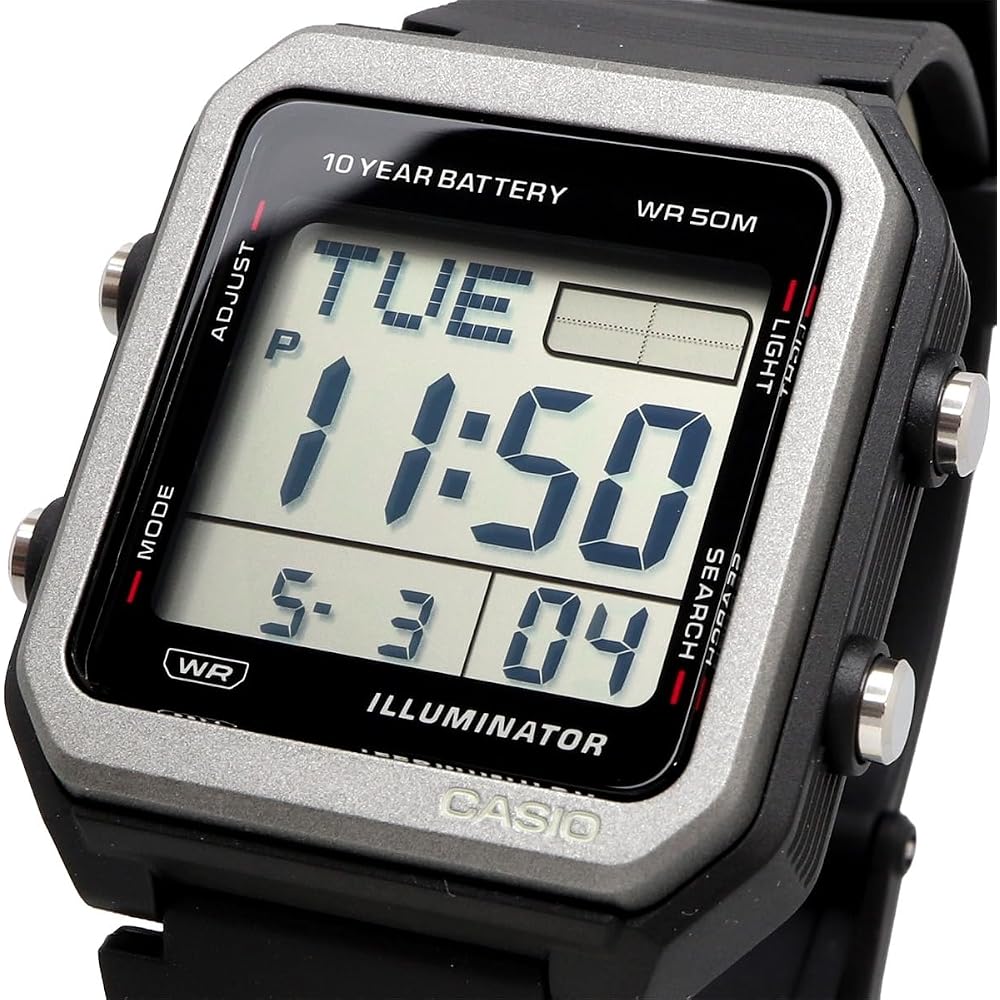 Casio CASIO Digital Watch W-221H-1AV World Time Display Unisex Black Overseas Model [Parallel I...