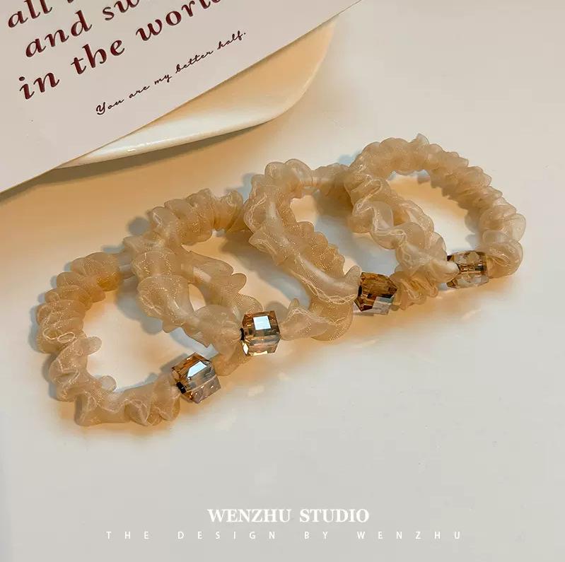 2023 Women's Net Yarn Hair Ties - Trendy Bun and Headband Accessories