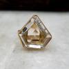 Diamond Shape White Quartz 925 Sterling Silver Yellow Gold Overlay Ring, Wedding Gift White Quartz Ring