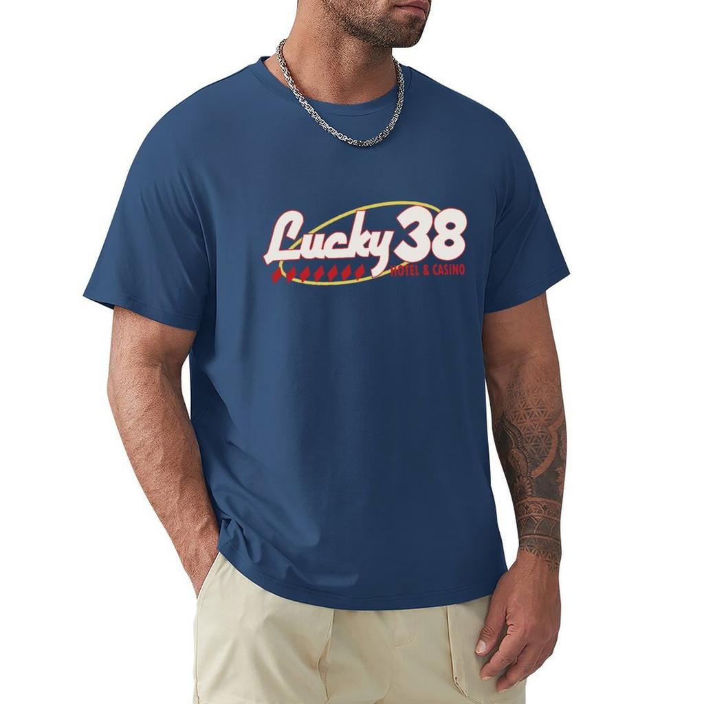 Lucky 38 T-Shirt Designer Shirts Anime Tshirt Graphic T Shirt Vintage Black T-Shirts For Men