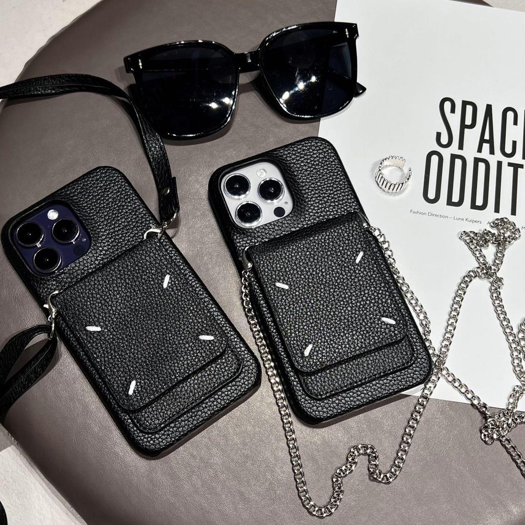 Vyšívané pouzdro crossbody pro iPhone 15/16 Pro Max s kapsičkou na mince a slotem na karty