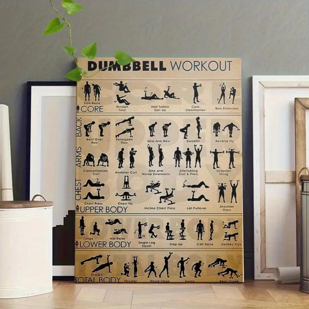 Tela Artistica da Parete Motivazionale per Fitness, Yoga, Palestra