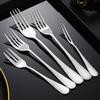 Stainless Steel Salad Dessert Fork - Thickened Design for Western Food, Pasta, Cake, & Fruit