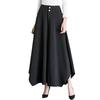 Plus Size Irregular Wide-Leg High-Waisted Korean Style Drape Skirt-Pants for Women - Spring & Summer