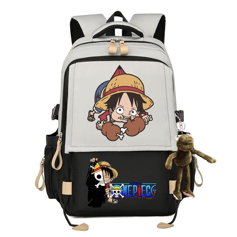 Zaino elegante di grande capacità a tema One Piece per studenti. 7529