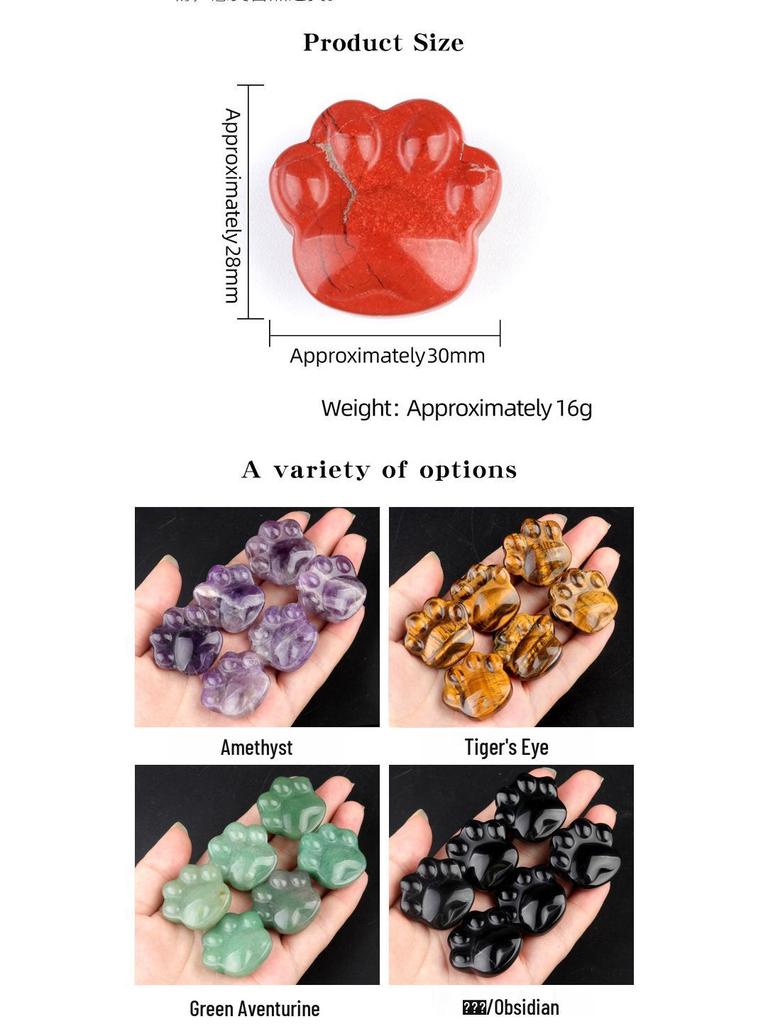 Ametystowe Rzeźbione Kot i Łapa Niedźwiedzia Kryształowe Ozdoby