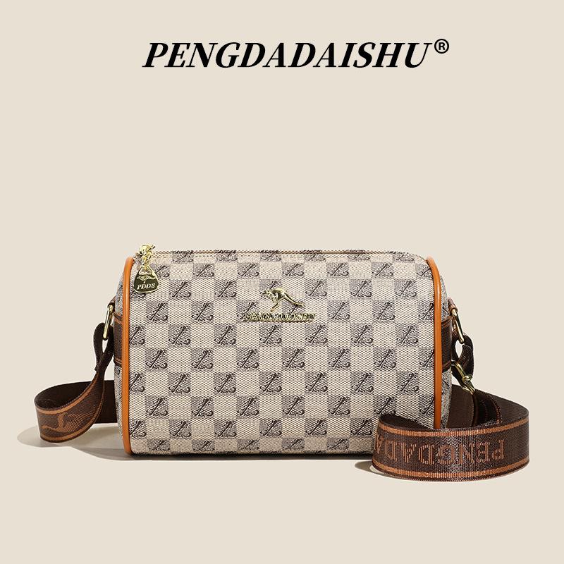 

Женская сумка через плечо универсальная повседневная ретро с принтом широкий плечевой ремень женская сумка модная модная сумка-мессенджер для通勤 женщин