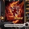 Wandteppich Manchester United Benutzerdefinierter Name Text Personalisierter Wandbehang Teppich Heimwanddekoration