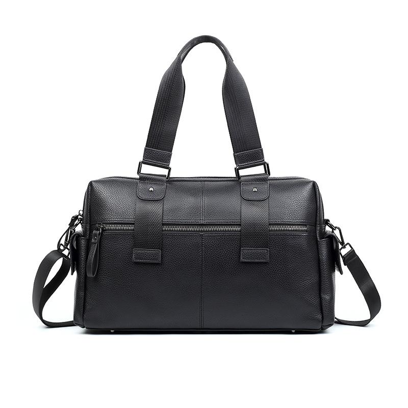 Pánská kabelka z pravé kůže Velkokapacitní Móda Taška pro volný čas Služební cesty Pánská cestovní taška s mašlí z hovězí kůže