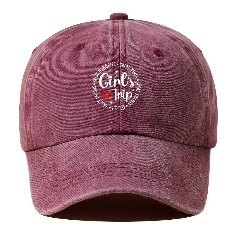 "Girls Trip 2025" Dad Hat | Vintage Washed Baseball Cap For Travel Hiking & Hip-Hop