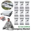 130x210cm Foil Mylar Thermal Blanket Keeps You Warm Emergency Thermal Blanket Retain Body Heat Silver Foil Blanket for First Aid
