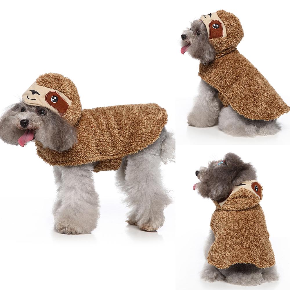 

Хэллоуин Щенок Домашние Собаки Зимние Тепловые Теплые Мультфильм Принт Комбинезоны С Капюшоном