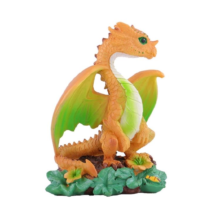 Harze Bunte Blume Drache Miniatur Figur Ornament für Garten und Landschaften Büro Zuhause Schreibtisch Kuchen Dekoration