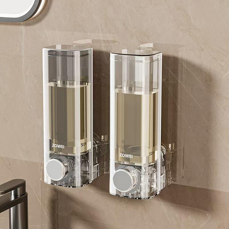 Luxury Corrugated Soap Dispenser with Suction Cup for Bathroom and Shower