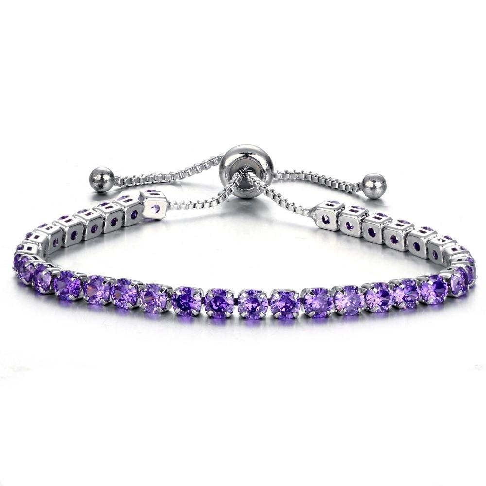 Adjustable Multicolor CZ Bracelet Glitter String Claw Chain Bracelet  Women's Jewelry