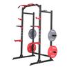Power Cage Power Rack, Multifunctional Barbell Squat Rack with Adjustable Height, Home Gym Strength Training Workout Equipment with J-Hooks & More