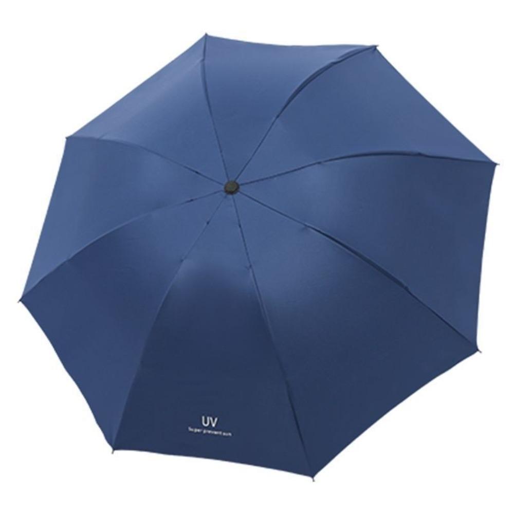 Solid Color UV Protection Umbrella Waterproof Hand Operated Parasol Sunscreen Umbrella  Student Use