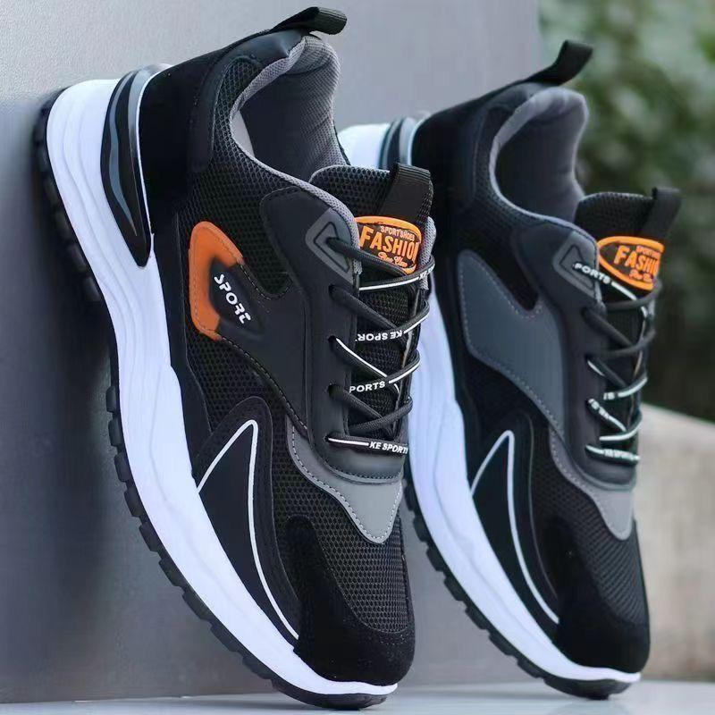 Sport Shoes Men's Shoes Spring and Summer New Breathable Mesh Shoes Men's Casual Shoes Non Slip Soft Sole Running Dad Shoes Men