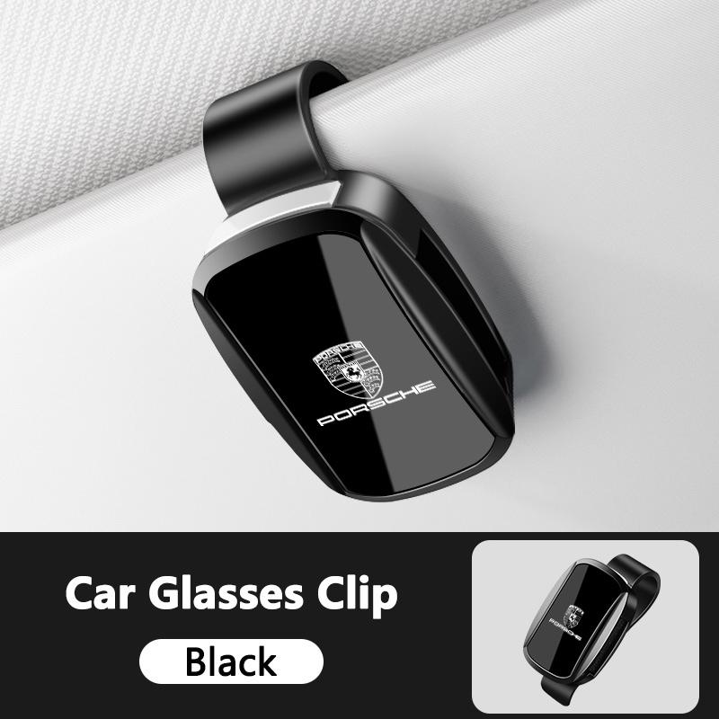 

Car Glasses Clip Ticket Card Clips For Porsche 911 Taycan Panamera Cayenne Boxster Cayman Car Sun Visor Glasses Holder Accessory