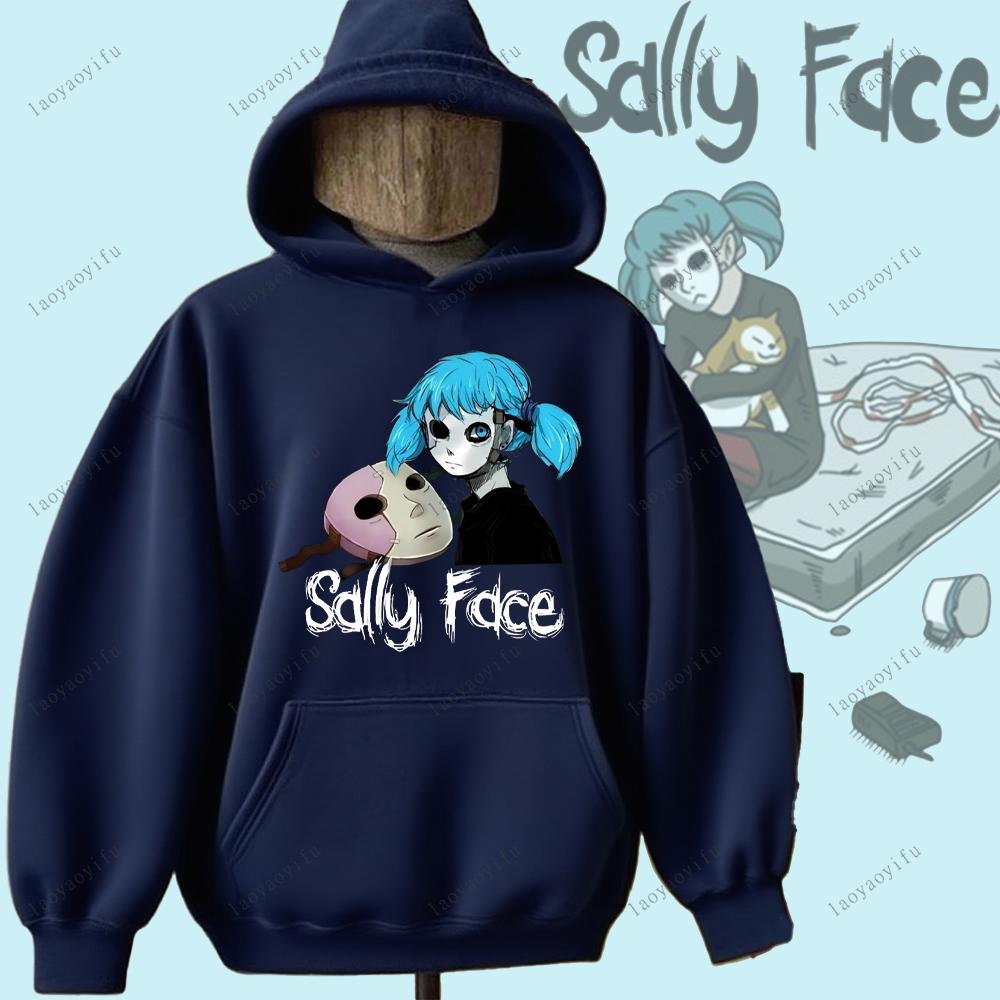 Felpa Sally Face Gioco Horror e Mistero Felpa Sally Face Calda Unisex Donna Uomo Felpa con Cappuccio Felpa Stampata Street Fashion